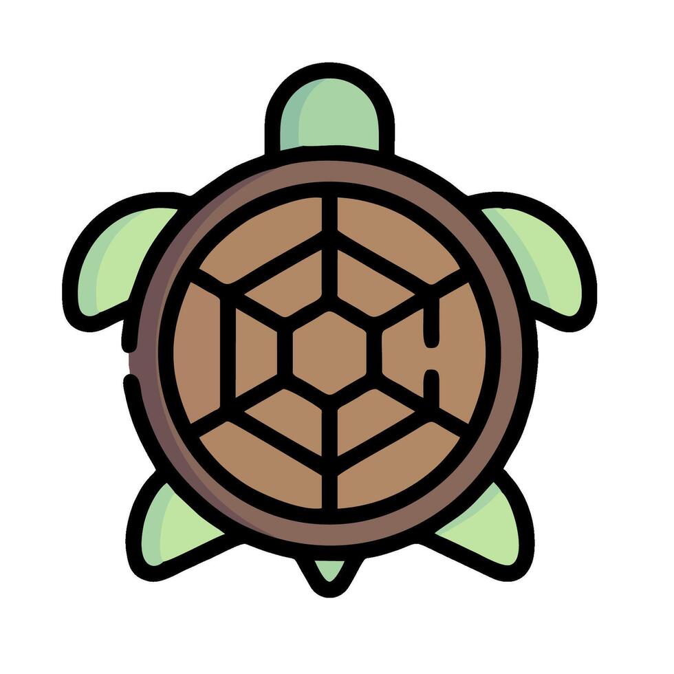 A turtle icon with the word turtle on it vector