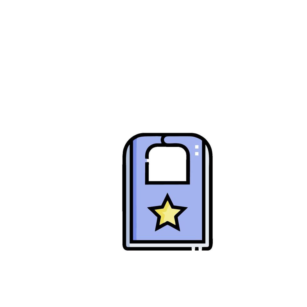 A star on a badge icon vector
