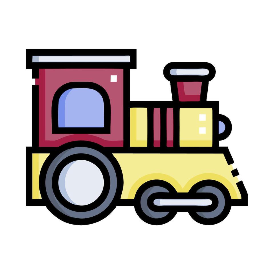A cartoon train on a white background vector