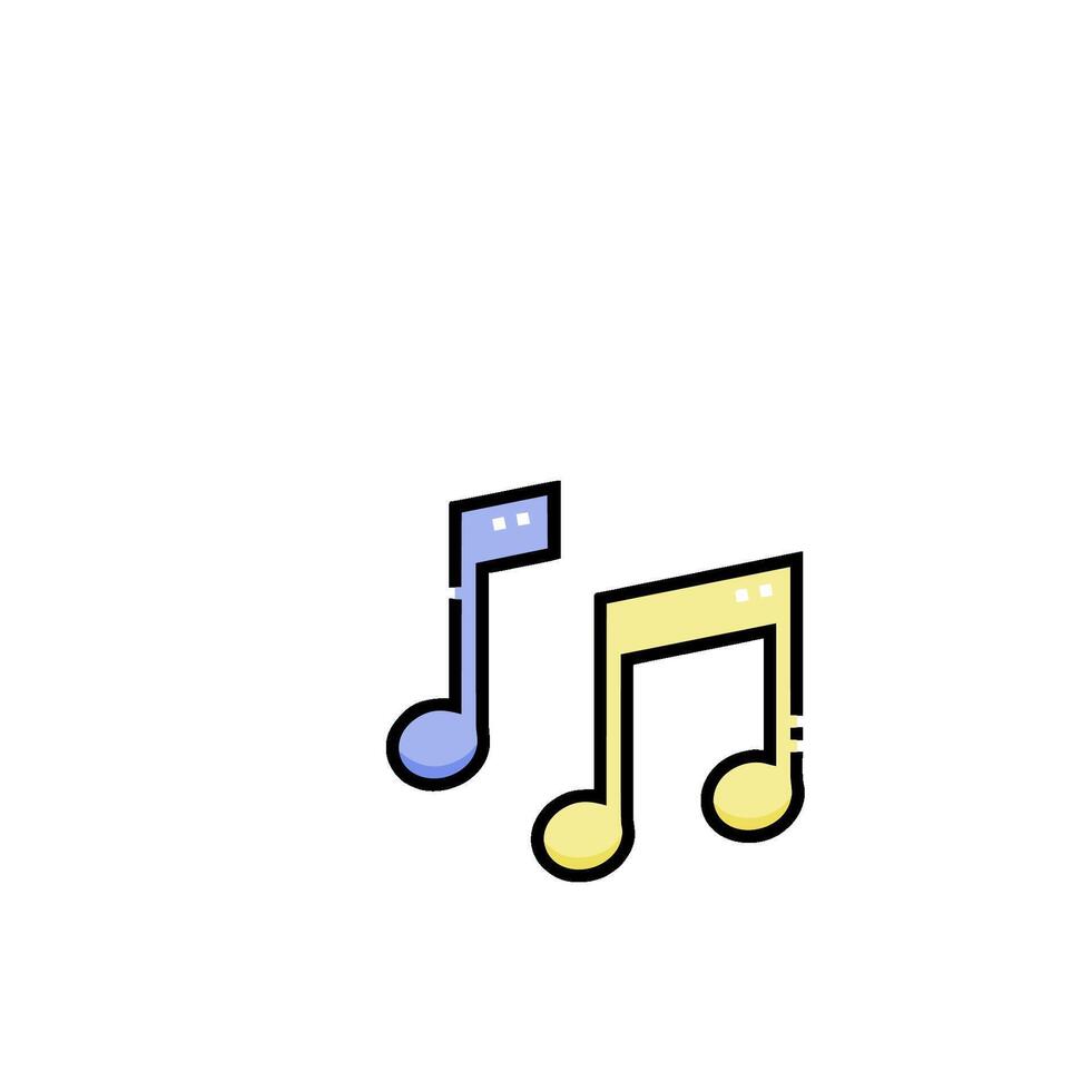 Music notes icon illustration vector
