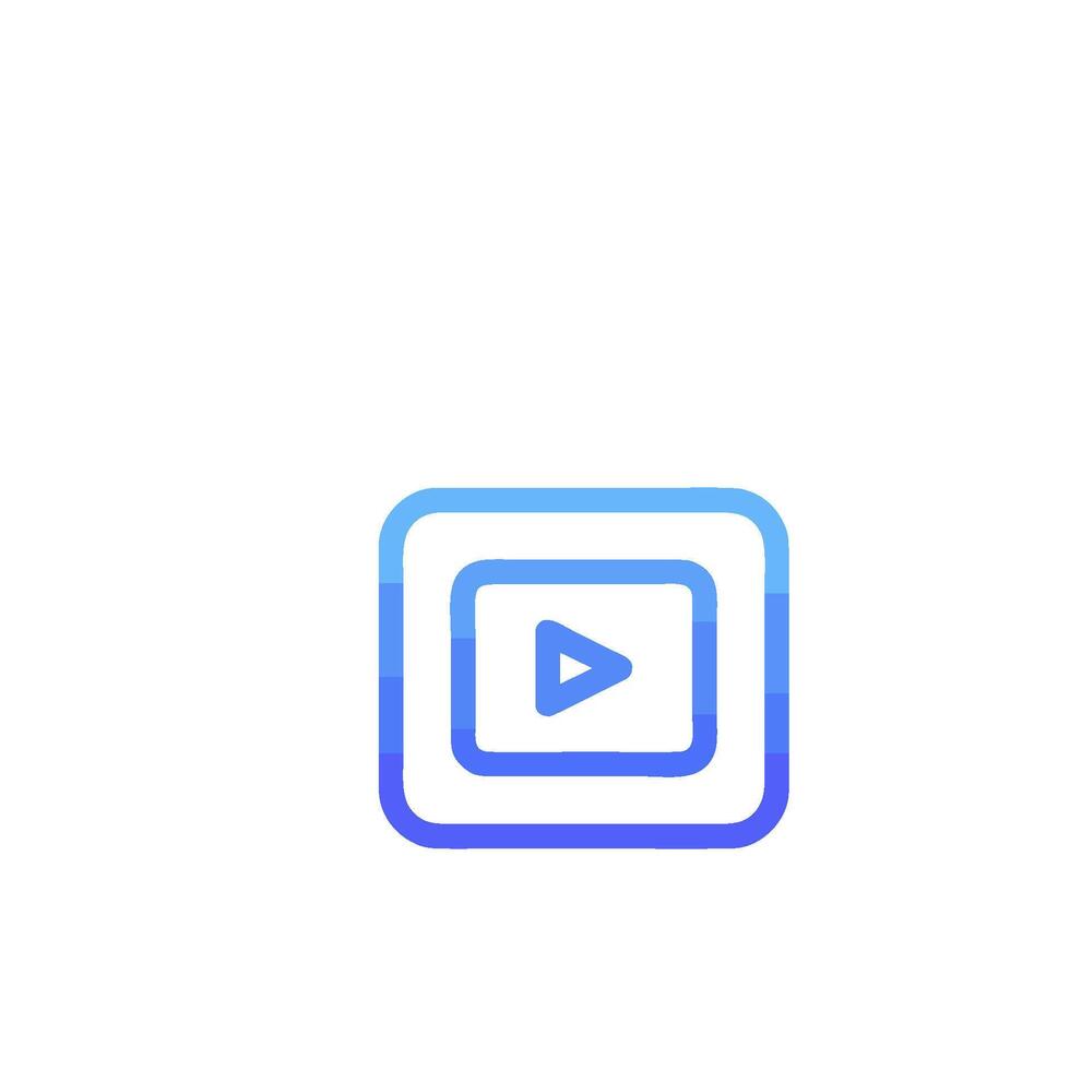 A blue and purple player icon vector