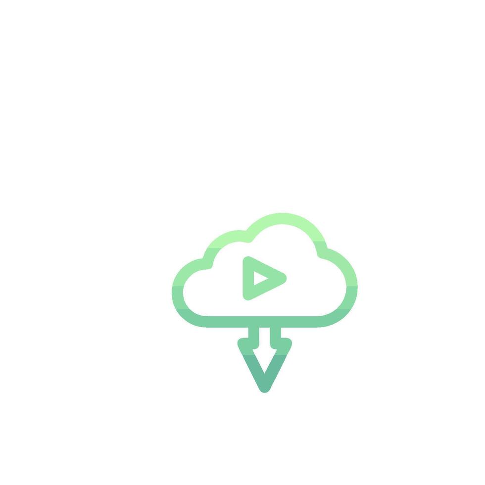 A cloud with a icon on it vector