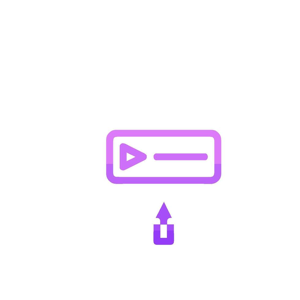 A purple and purple icon with a player vector