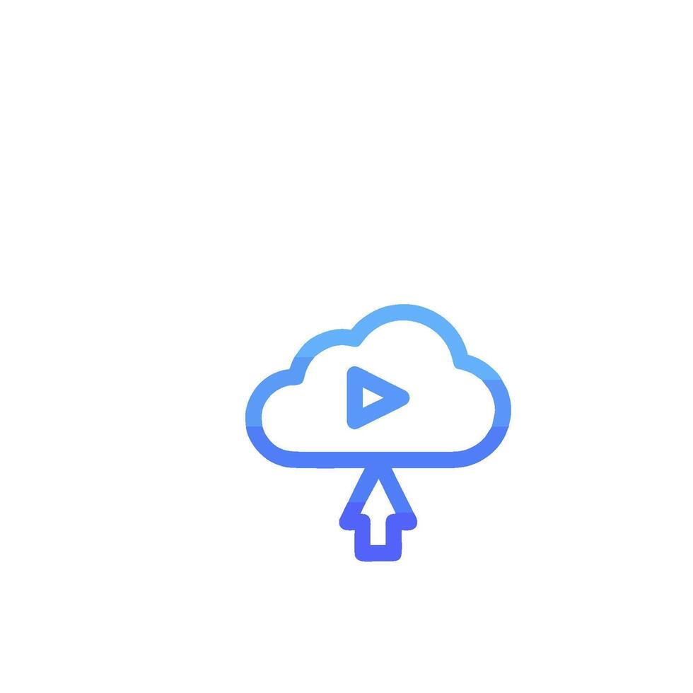 A cloud with a icon on it vector