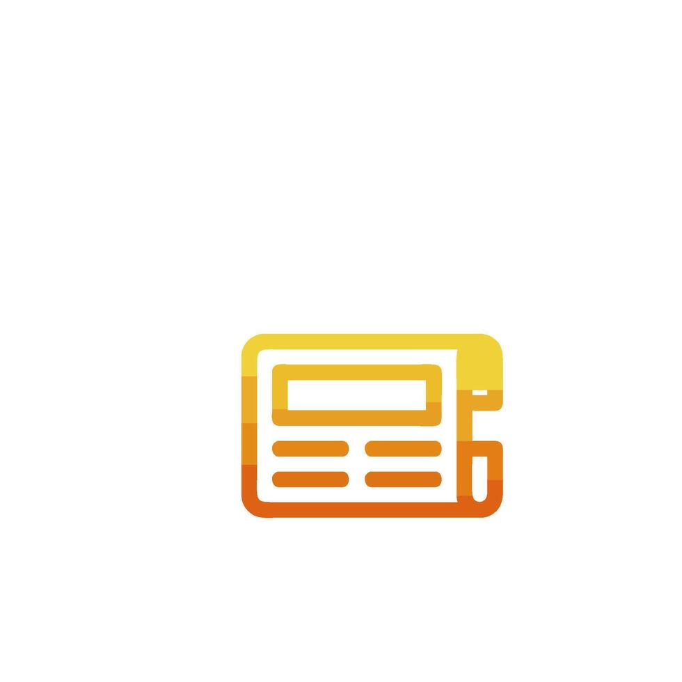 A yellow and orange logo for a newspaper vector