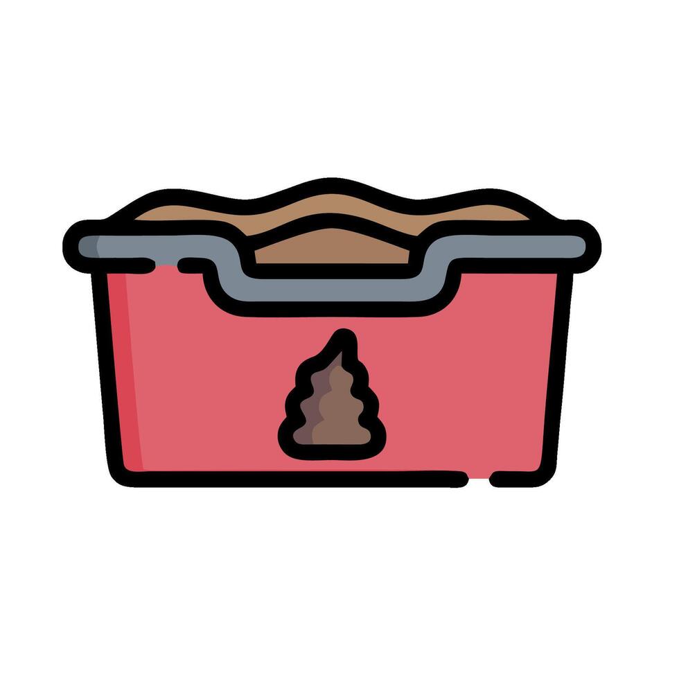 A red box with a pile of poop inside vector
