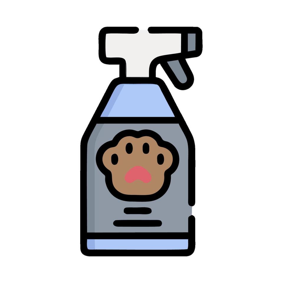 A spray bottle with a dog paw on it vector