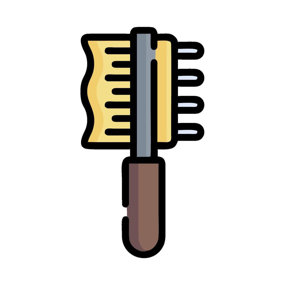 A brush with a handle on it vector