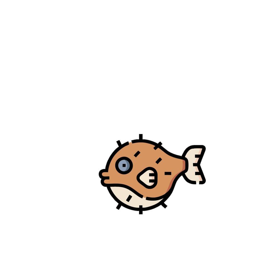 A cartoon fish with a white background vector