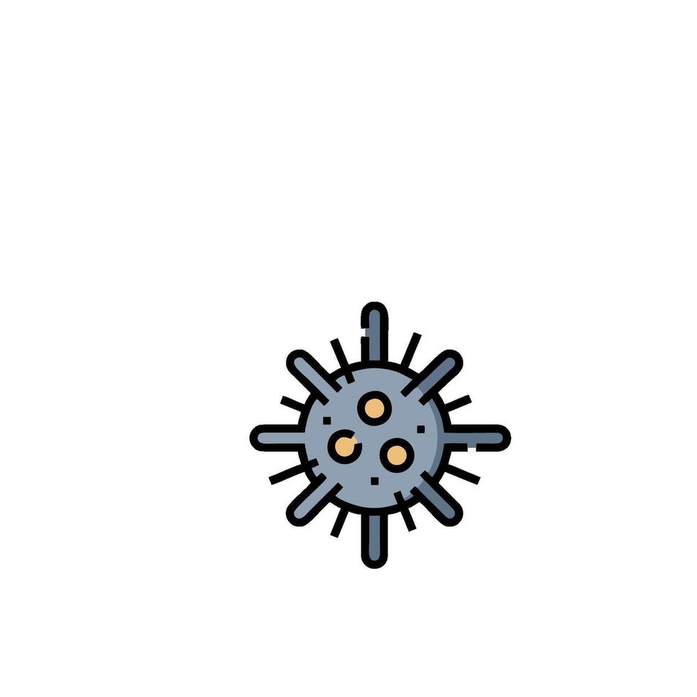 A cartoon virus on a white background vector