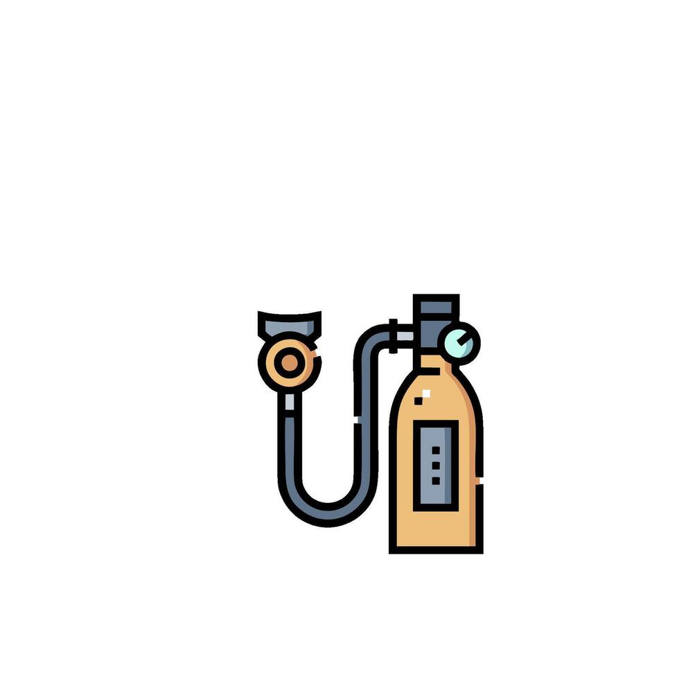 A gas bottle with a hose attached to it vector