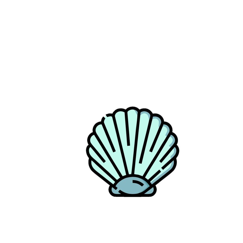 A cartoon shell on a white background vector