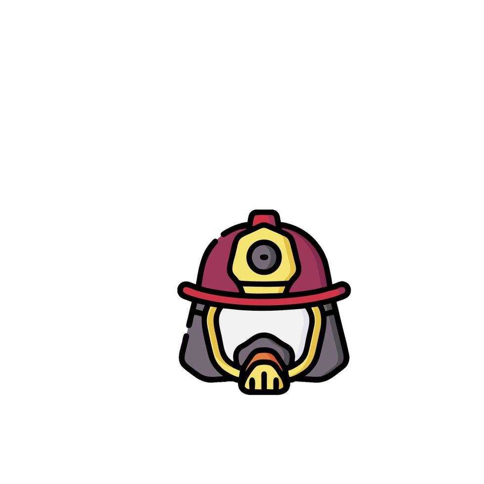 Fireman helmet icon vector