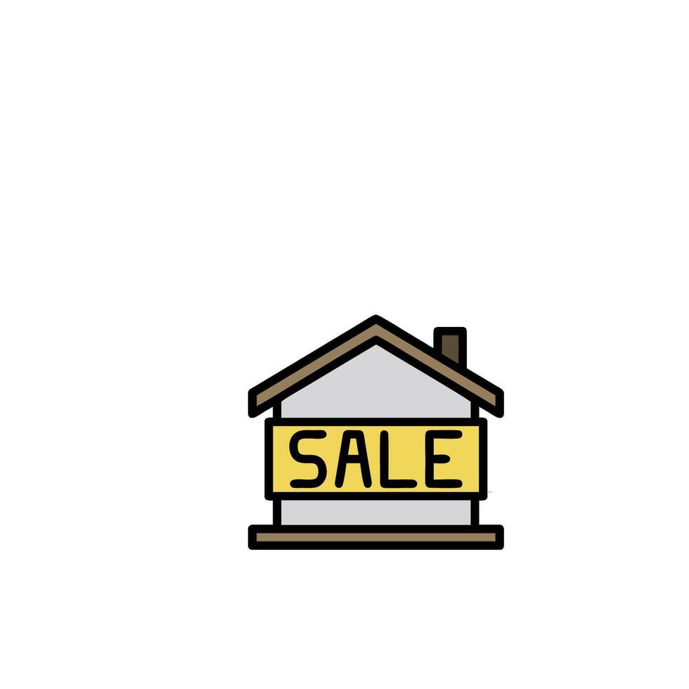 A house with a sale sign on it vector