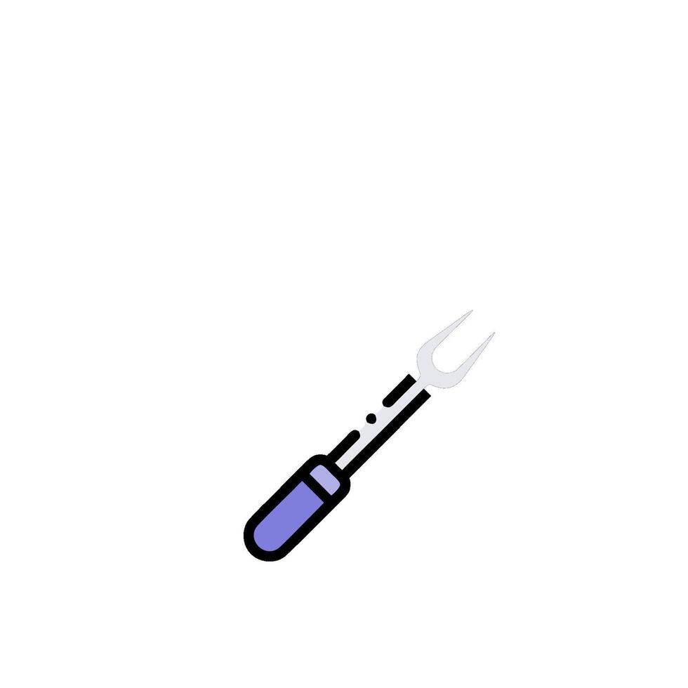 A knife with a fork on top of it vector