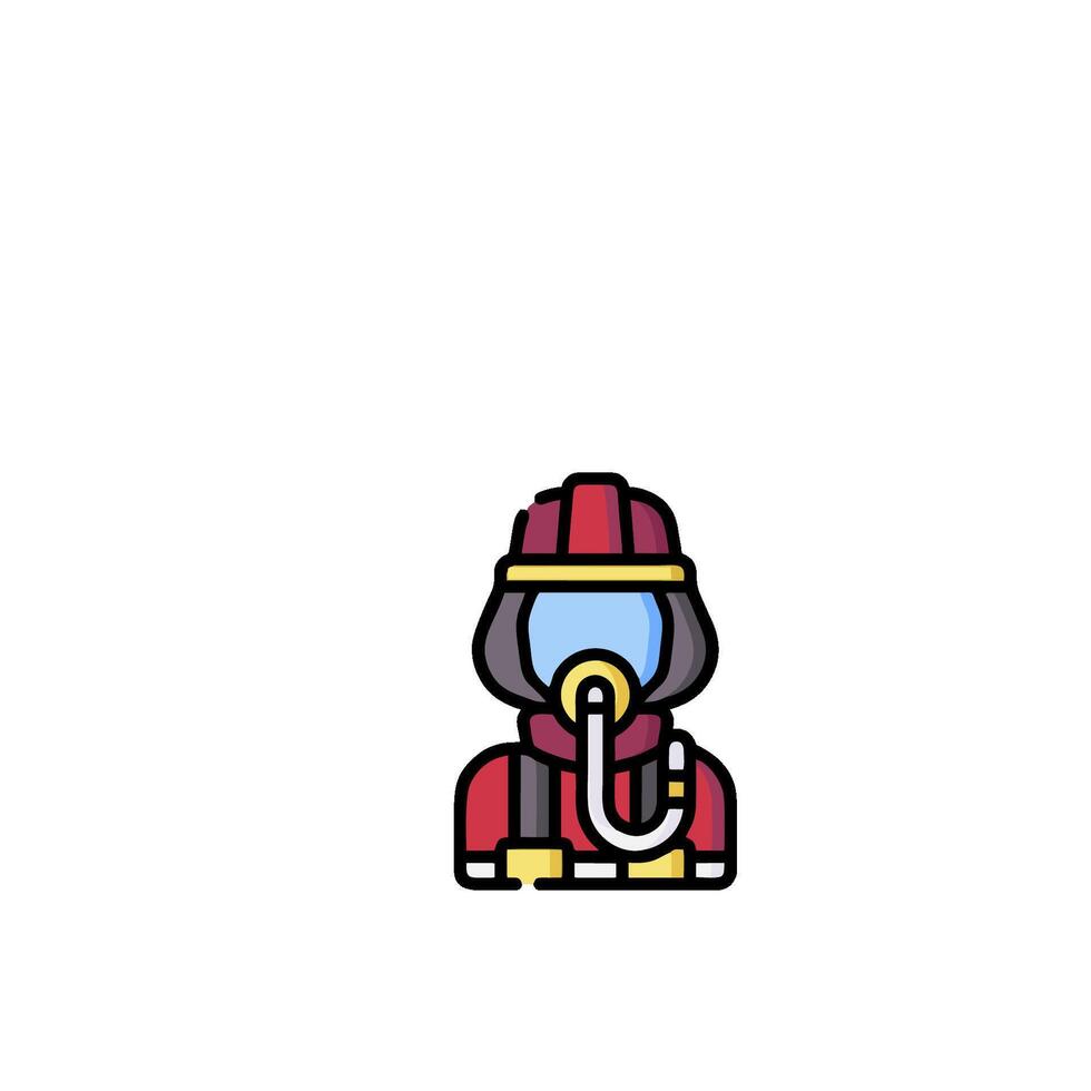 Firefighter icon illustration vector