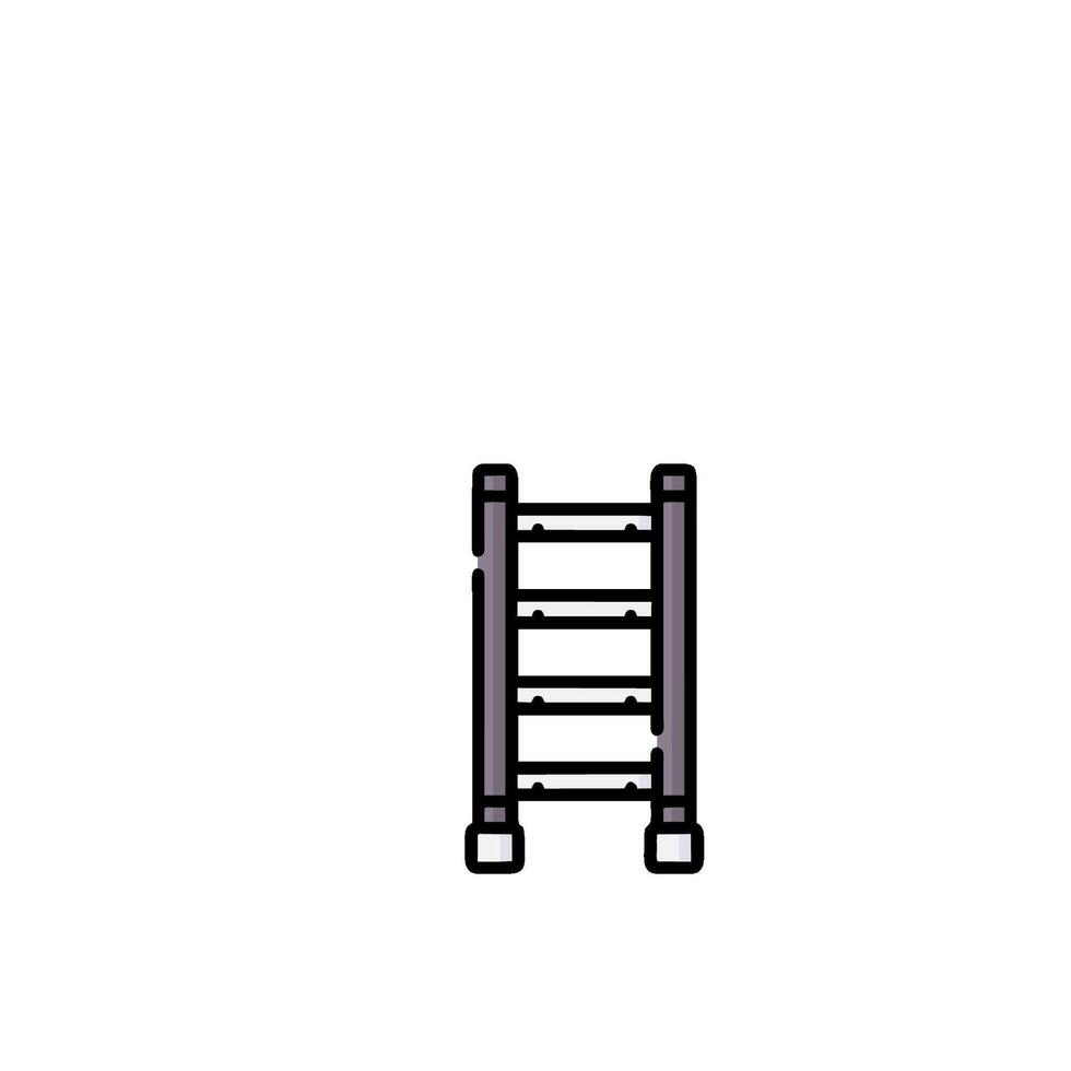 A ladder is shown in a white background vector