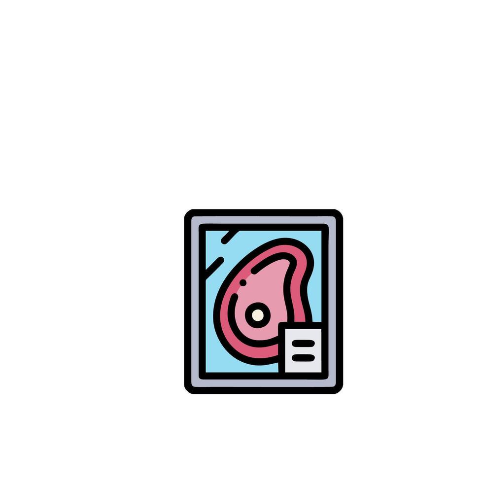 A picture of a meat in a frame vector