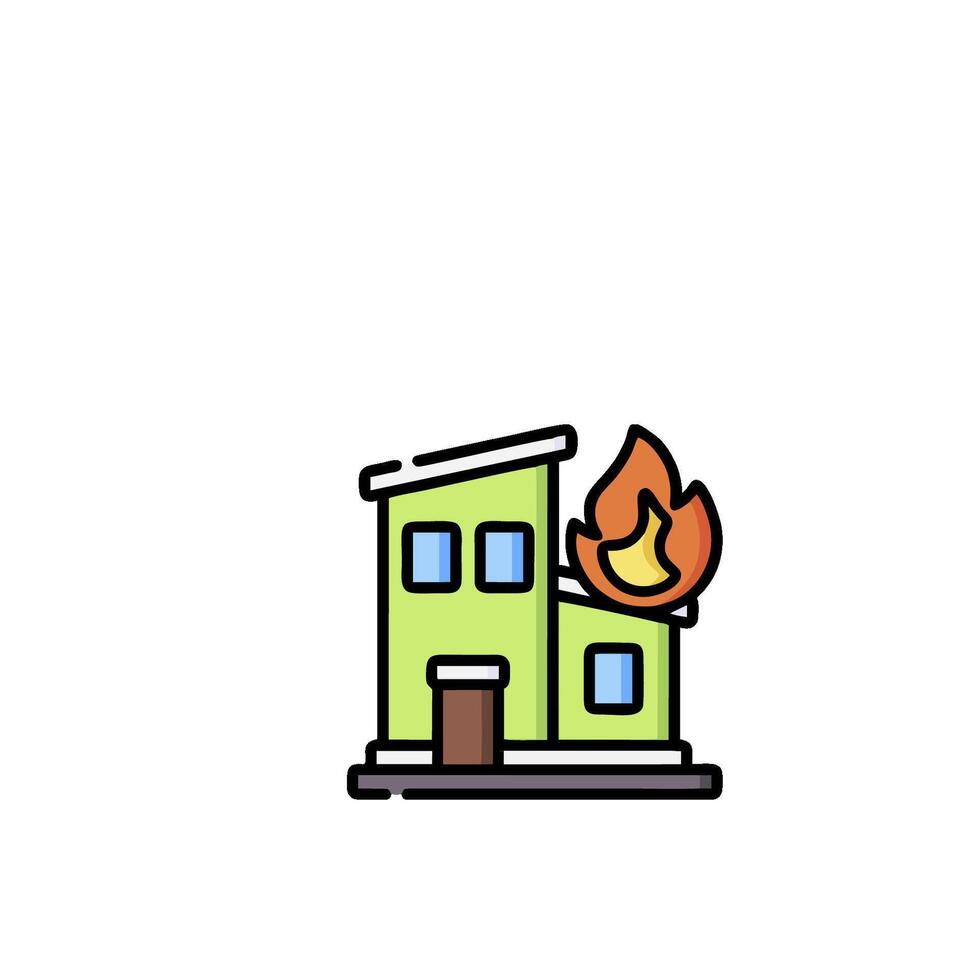 Fire house icon illustration vector