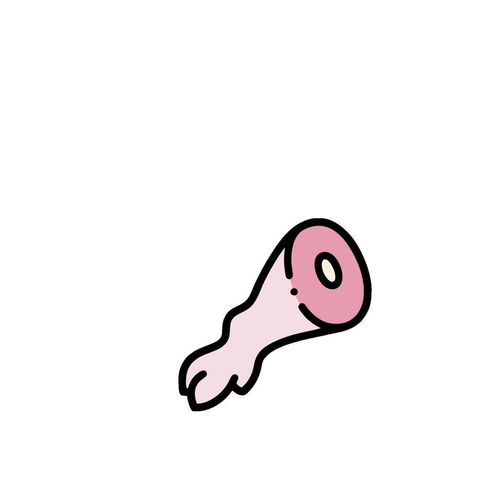 A pink donut with a hole in it vector