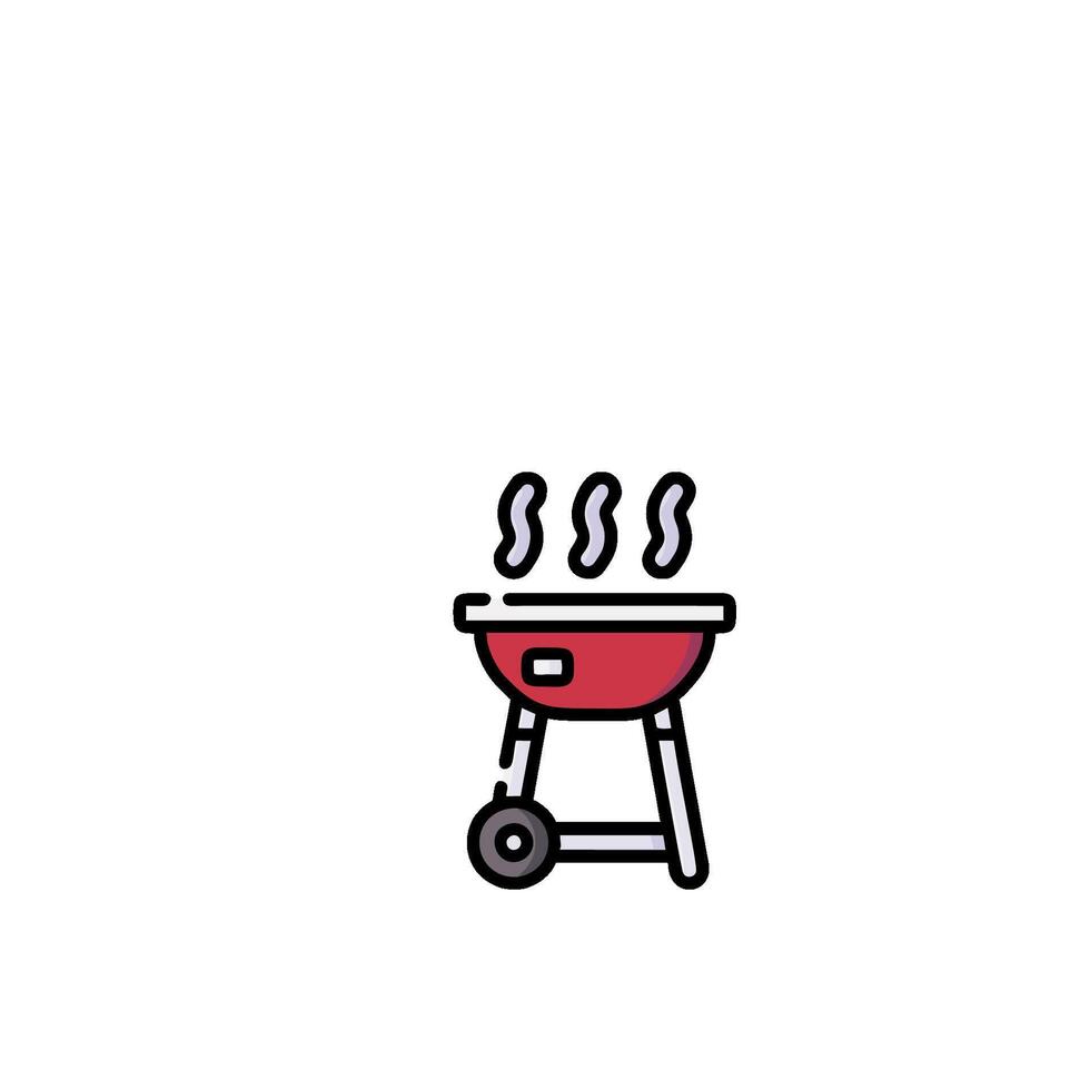 Bbq grill icon illustration vector