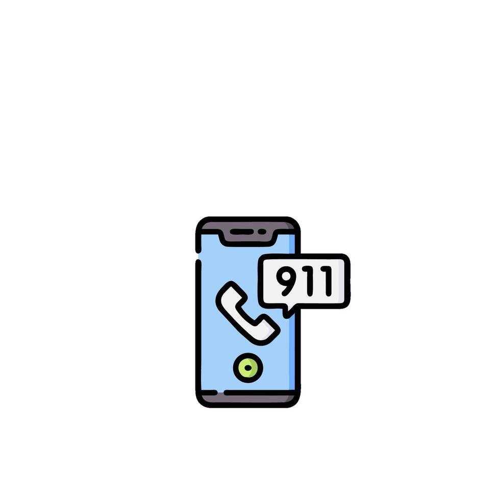 911 call icon illustration vector
