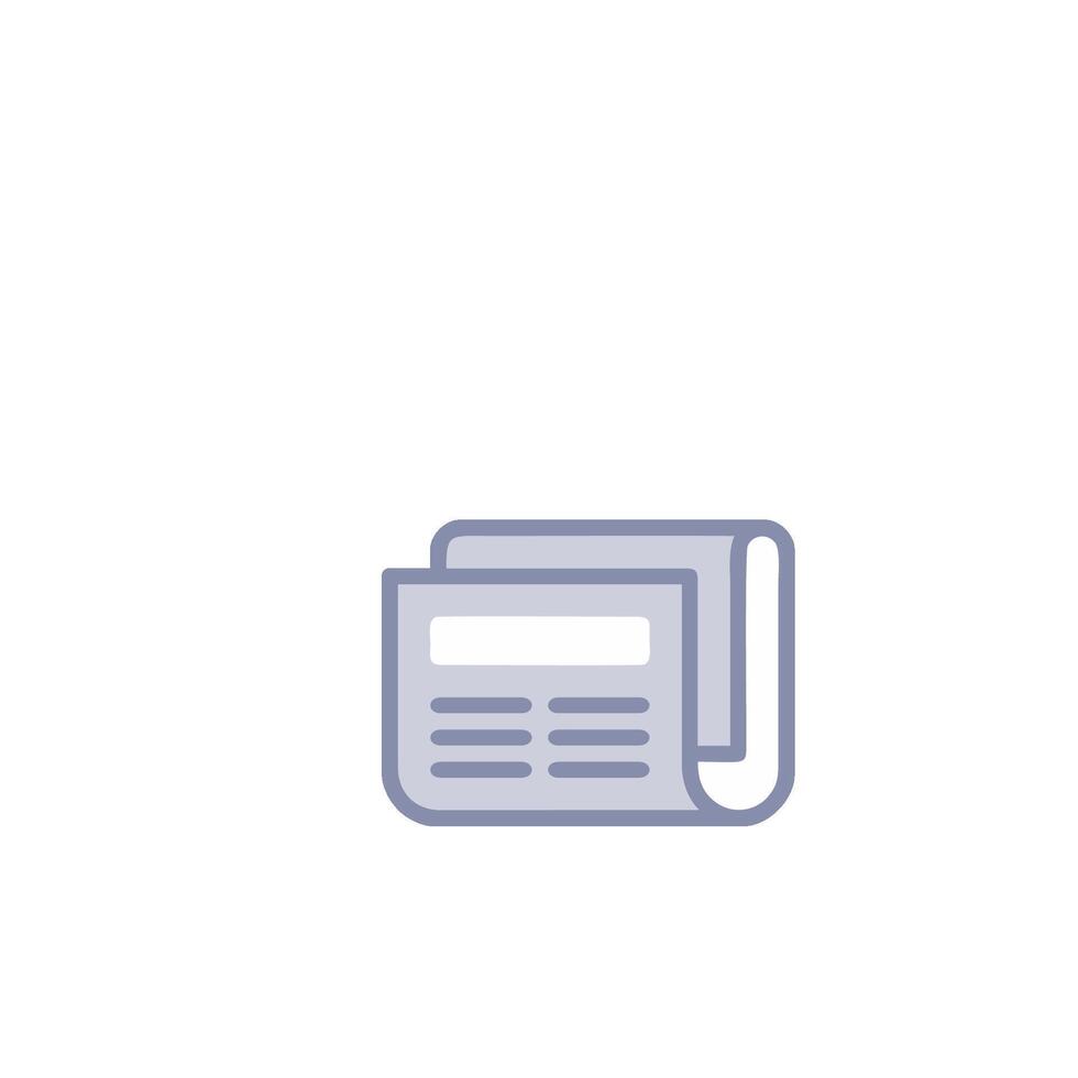 A newspaper icon on a white background vector