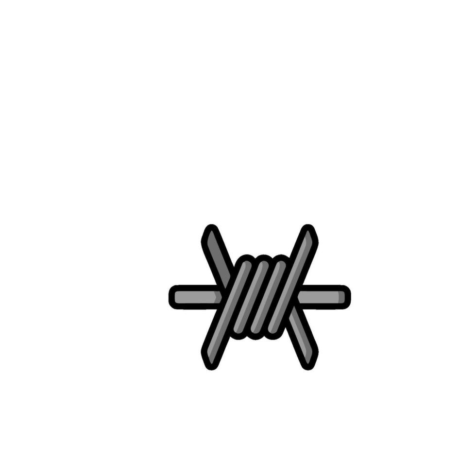 Barbed wire icon isolated on white background vector