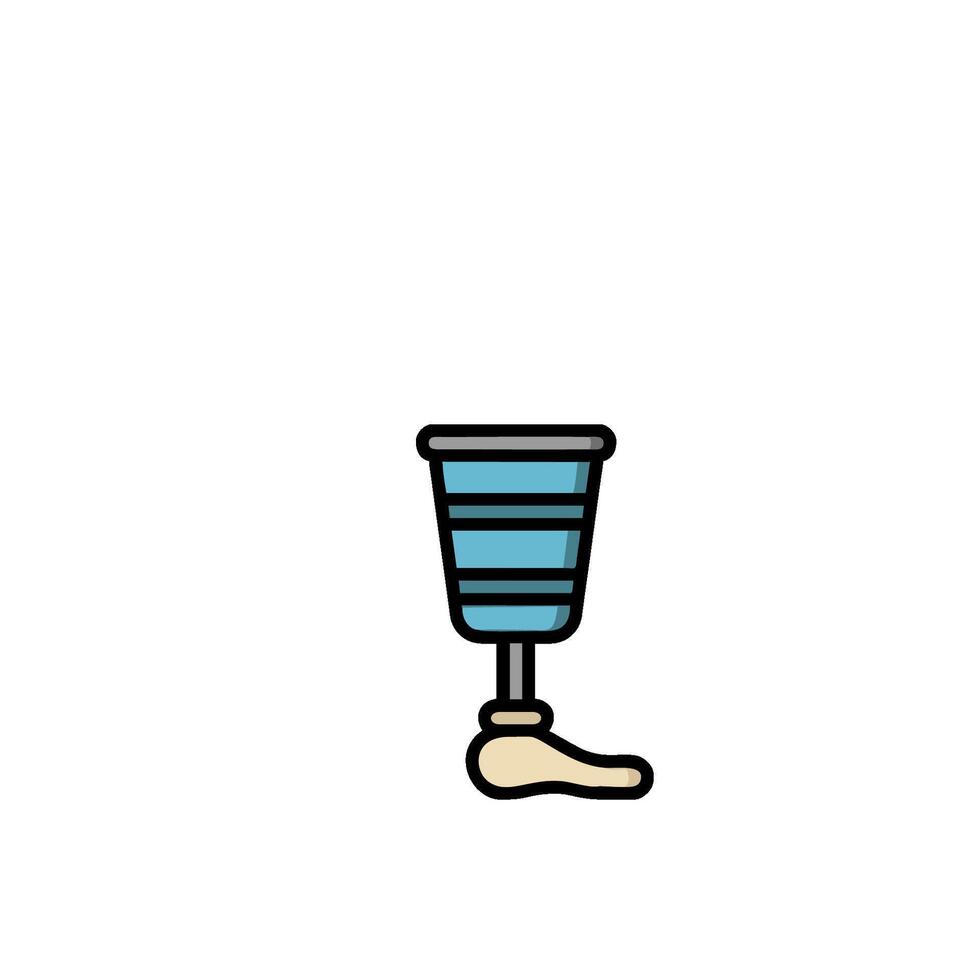 A blue cup with a foot in it vector