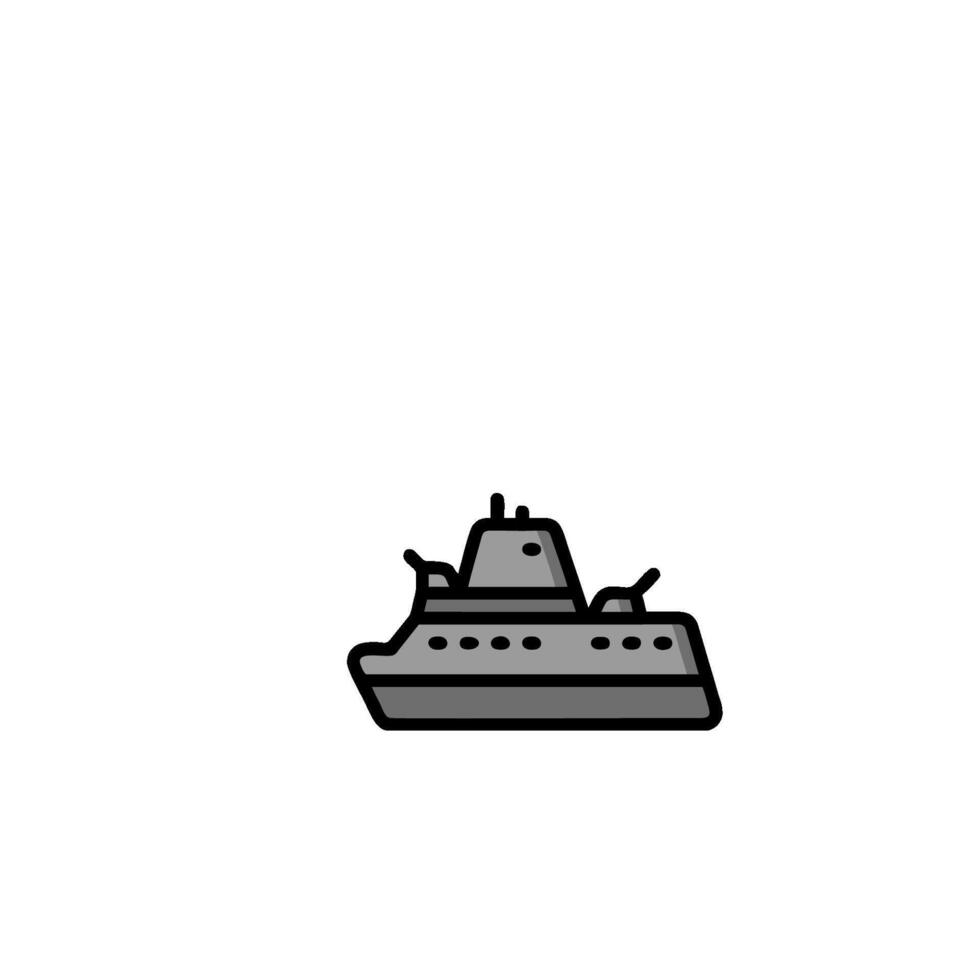 A black and white drawing of a boat vector