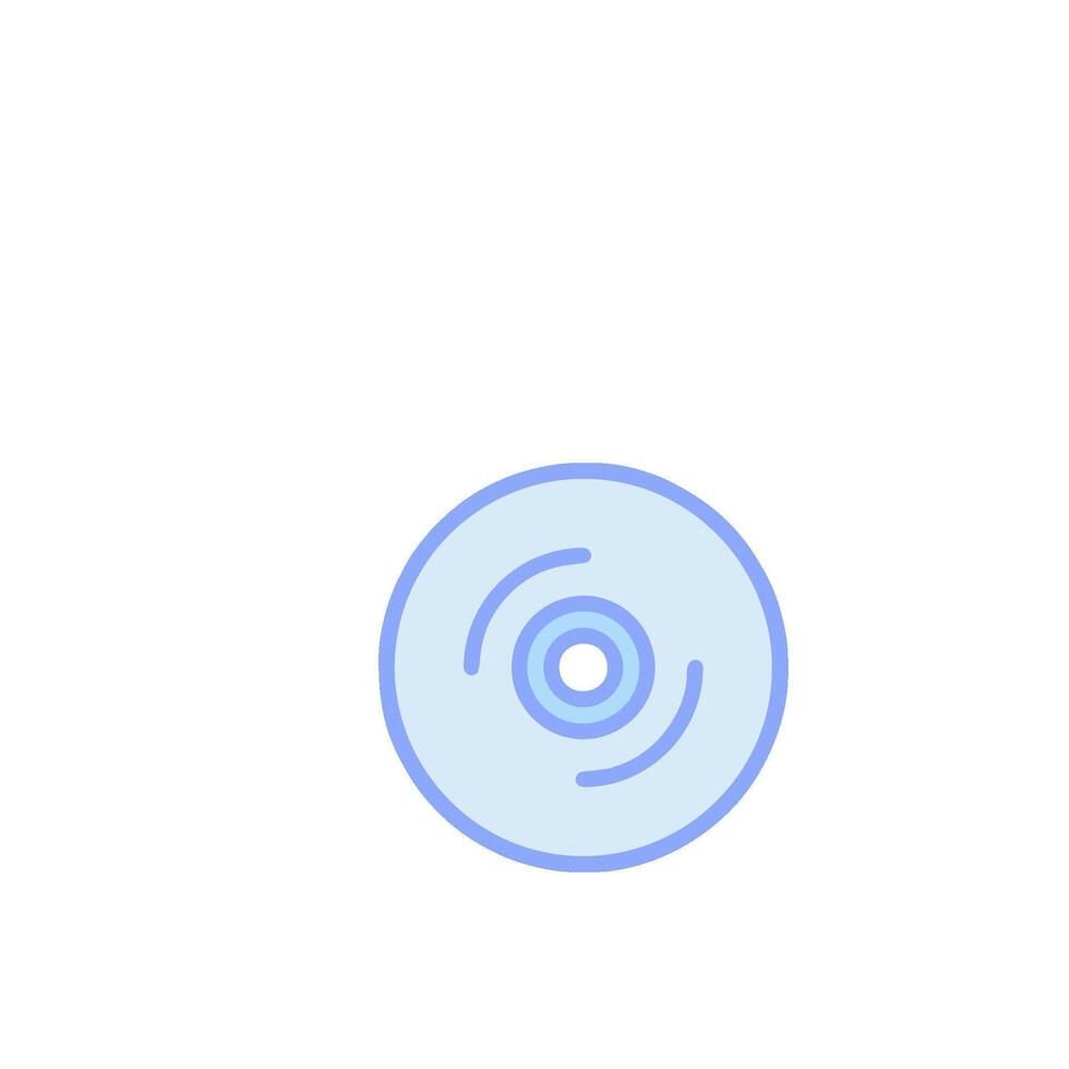 A blue disc with a circle on it vector