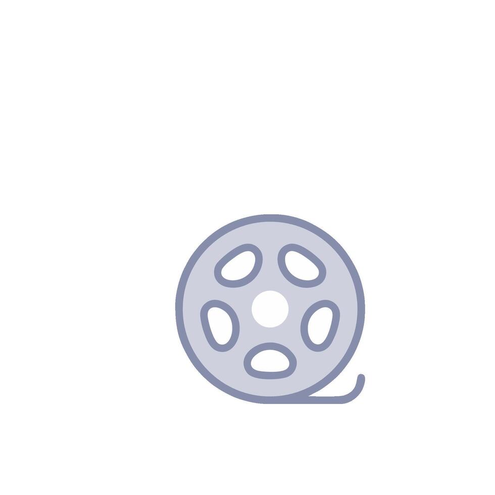 A movie reel icon on a white background vector