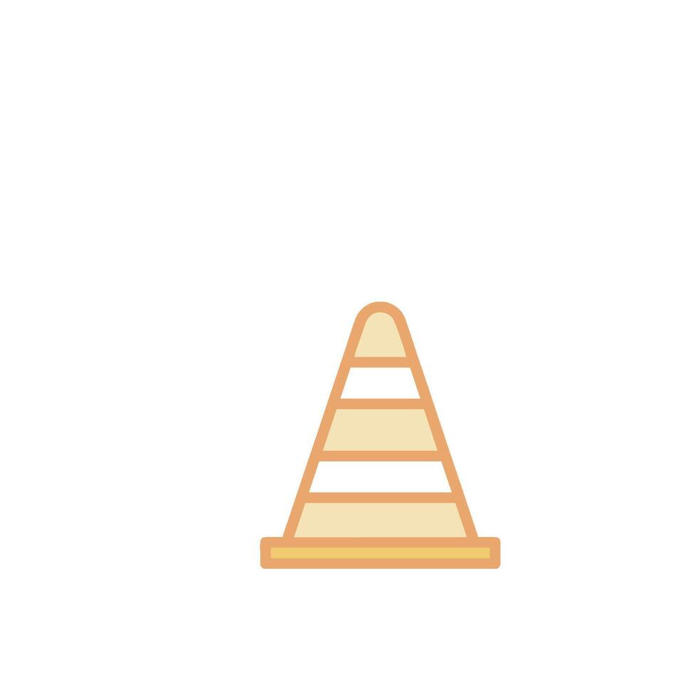 A traffic cone icon on a white background vector