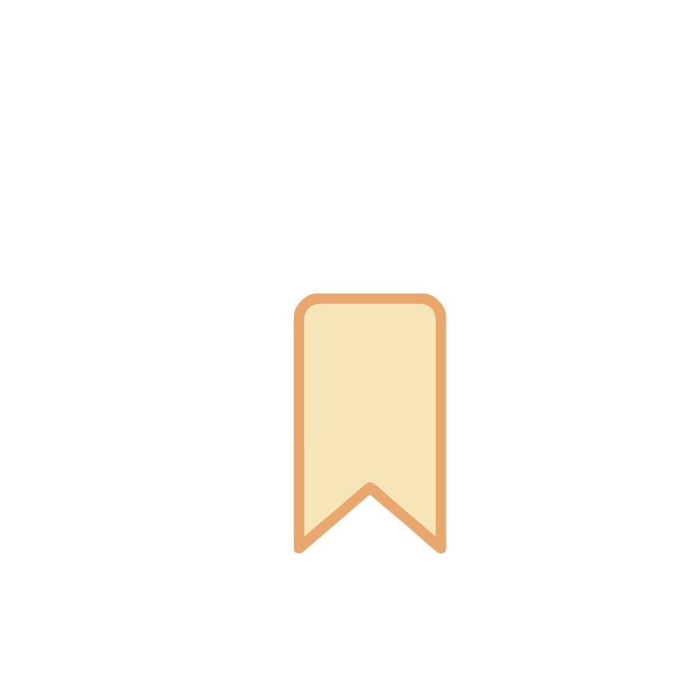 A yellow paper book icon on a white background vector