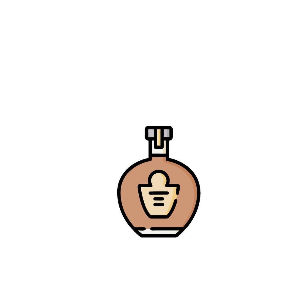 A bottle of whiskey on a white background vector