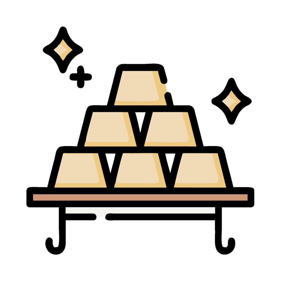 A stack of cakes on a table with stars vector