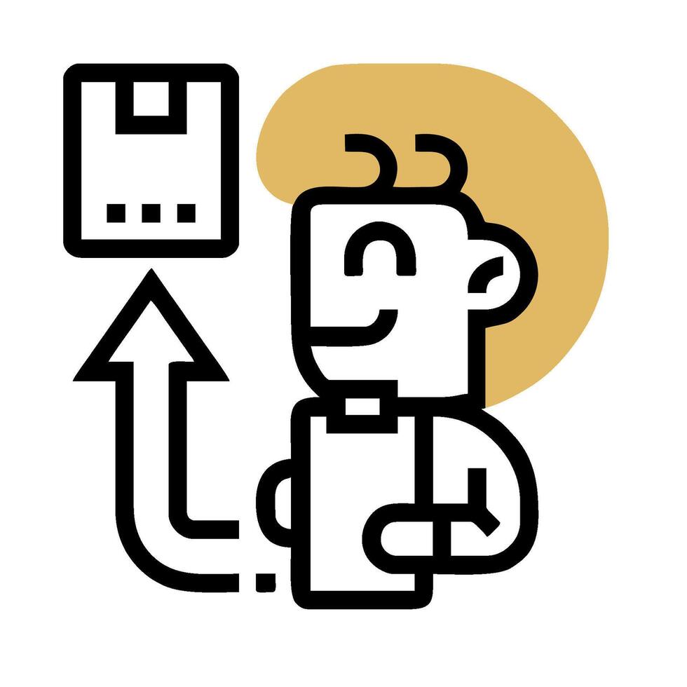 A man holding a computer and a floppy disk vector