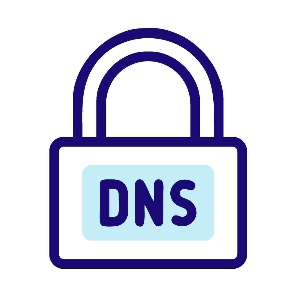 Dns lock icon illustration vector