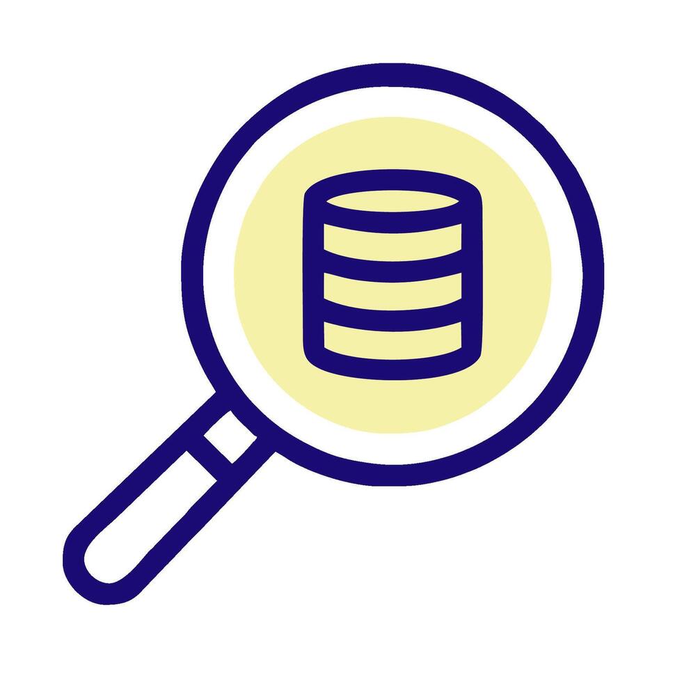 Magnifying data icon vector