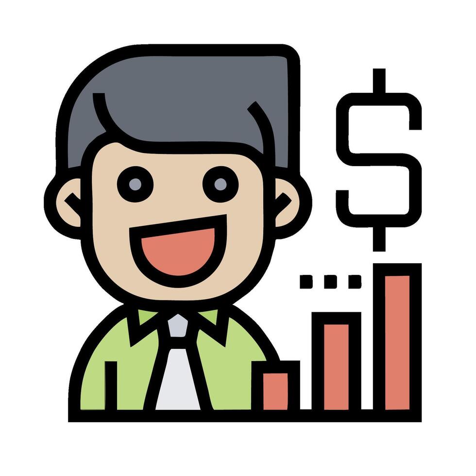 Businessman with dollar sign icon vector
