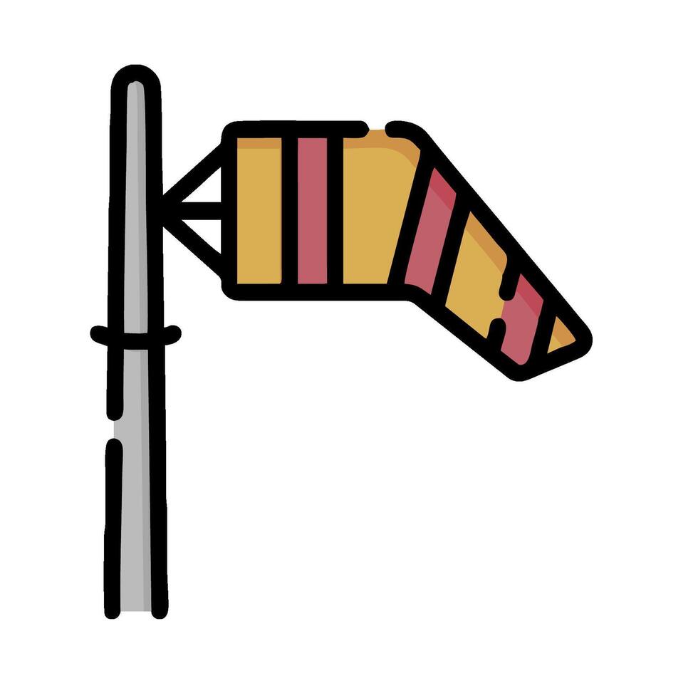 A cartoon windmill with a yellow and pink stripe vector