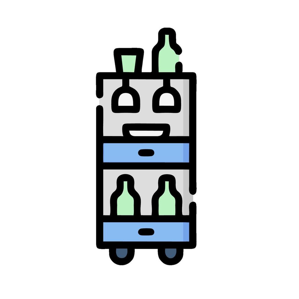 A bar with bottles and glasses on top vector
