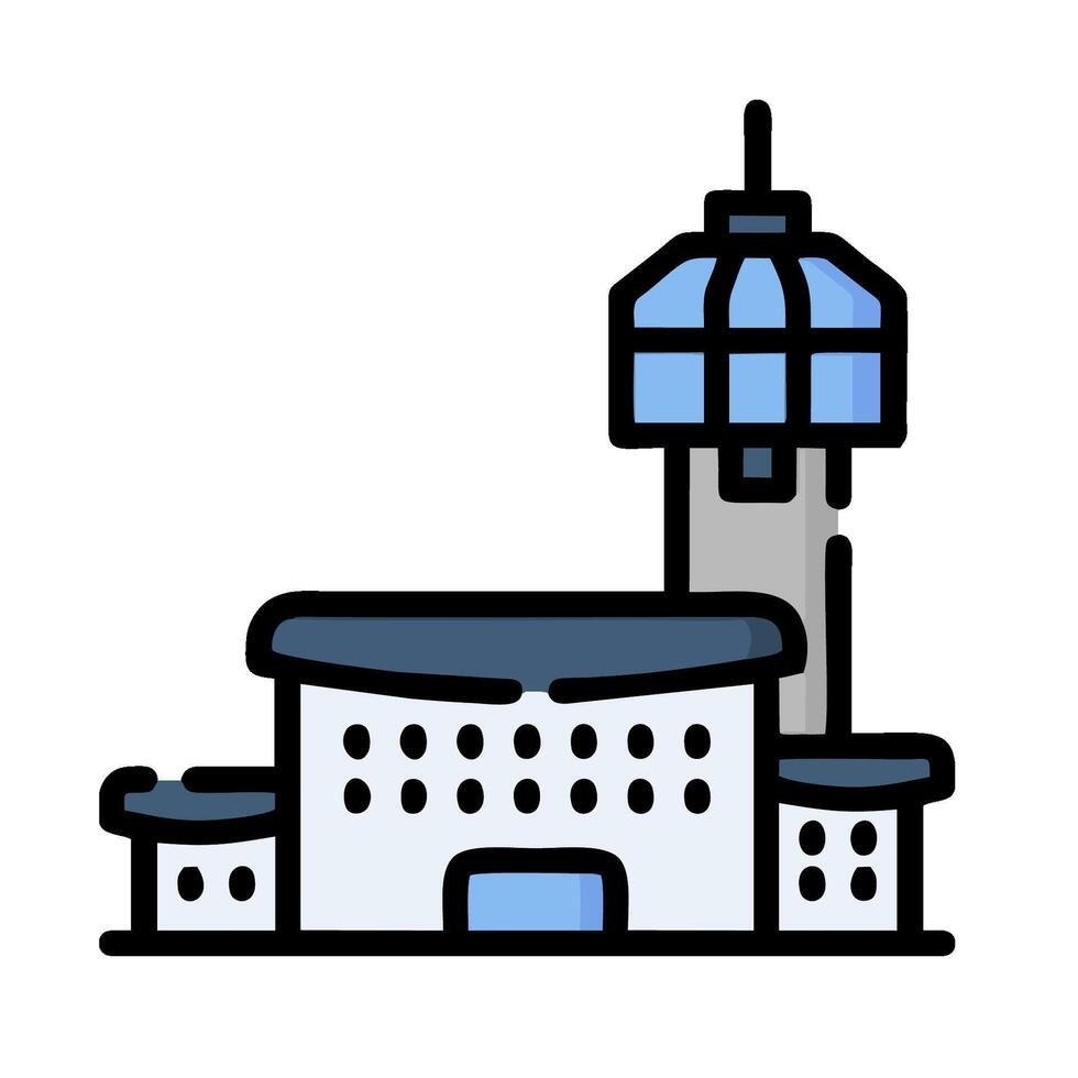 Airport building icon illustration vector