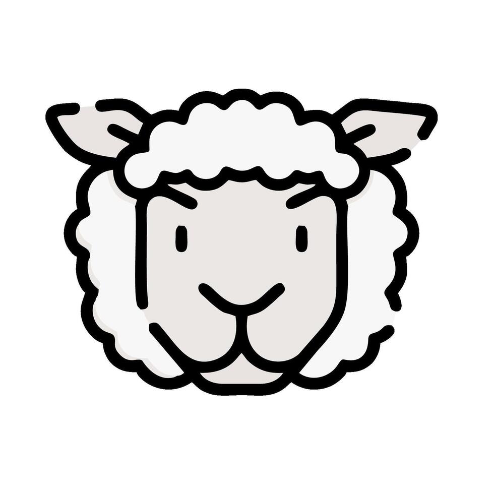 A sheep head icon on a white background vector