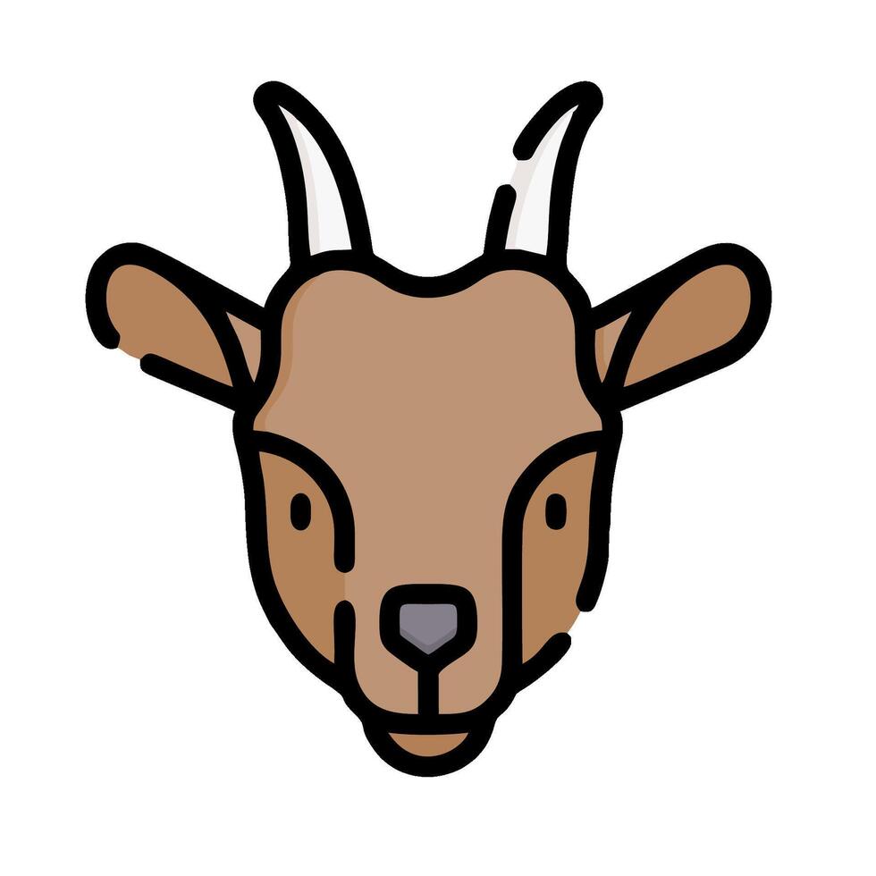Goat head icon illustration vector