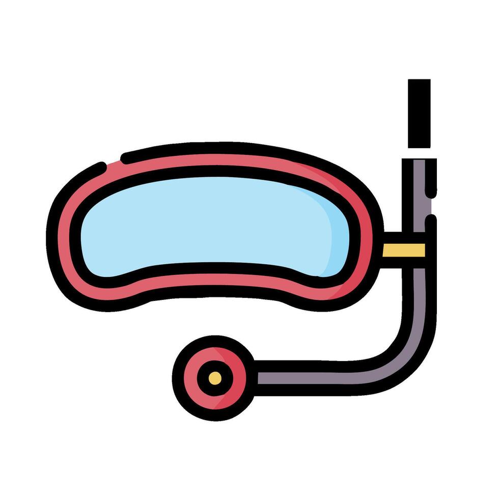 A pair of goggles and a pair of scissors vector