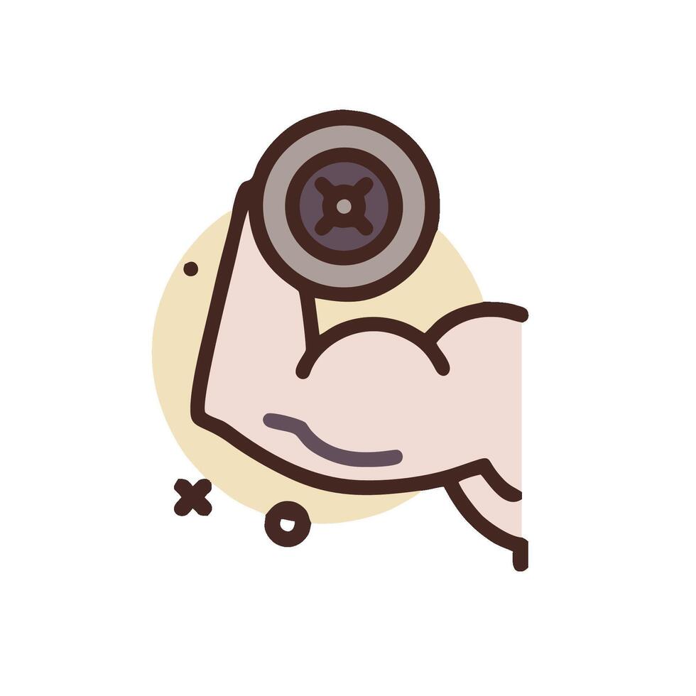 a man lifting a dumbbell icon vector