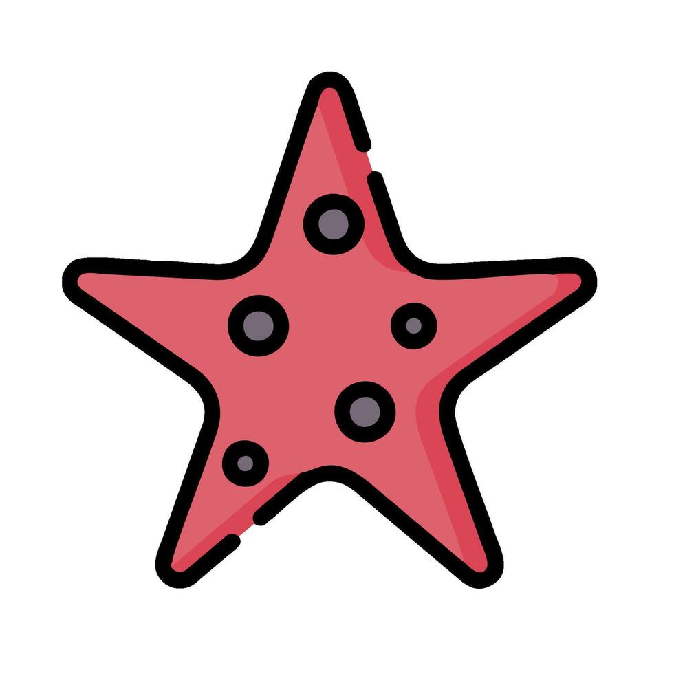 A starfish icon on a white background vector