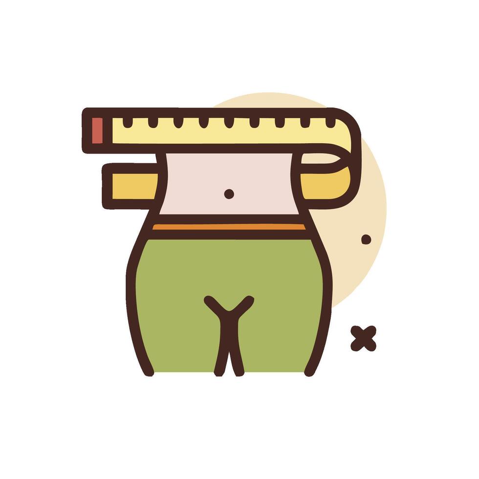 a woman's waist with a tape measure on it vector