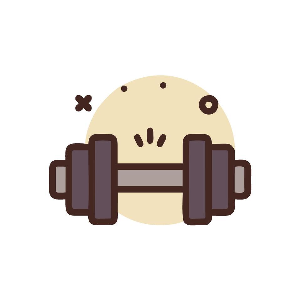 a dumbbell icon on a white background vector